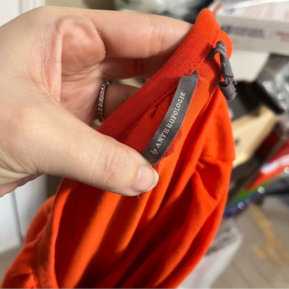 Anthropologie Orange Anais Tunic Dress Small F - Picture 7 of 11
